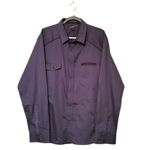 Helix Mens Shirt Grey 2XL Button Down Big & Tall Shirt XXL New